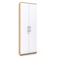 Szafa biurowa G 60 2d HIKORA Naturalna 60 cm biała/połysk zamek